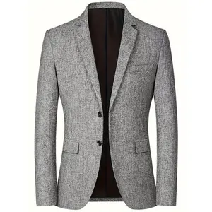 Lightweight Men'S Business Casual Blazer, Stylish And Wrinkle-Free Jacket.
