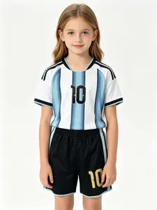 Sports Set, Breathable Argentina Style Jersey, European Football Champion Gear, Holiday Gift, Soccer Clothes, Training