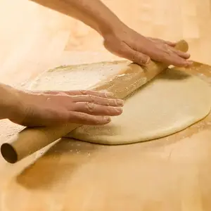Wooden Rolling Pin, 1 Count Non-stick Dough Roller, Kitchen Tools for Baking, Cooking, Baking Utensils for Home Kitchen, Baking Supplies