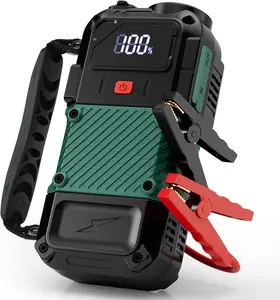 Portable Car Battery Jump Starter, 3000A - 12V Portable Jump Box for 6.0L Diesel & 8.0L Gas, Compact Battery Jump Pack, Extended Smart Jumper Cables Equipped, USB Outputs, and Lights