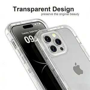 Clear Military Grade Shockproof iPhone Case Non-Yellowing Full Body Hard Cover Slim Lightweight for iPhone 17 16 15 14 13 12 11 X XS Max Pro Plus Perfect Gift for Her/Him