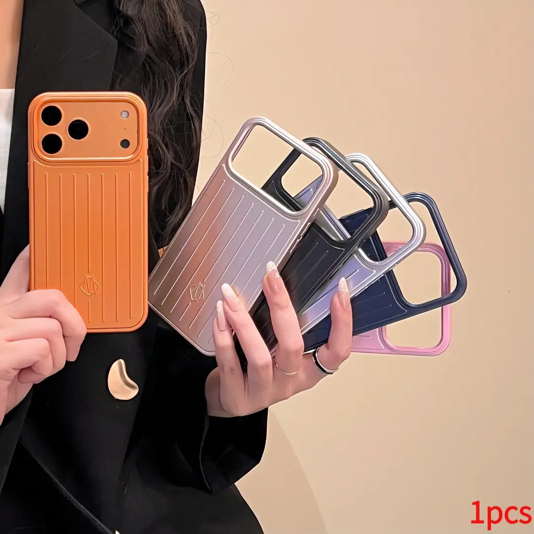 New Simple Solid Color Aluminum Phone Case Cover, Protective Metal Hard Shell Anti-Drop, Shockproof, Waterproof and Dirt-Resistant, Mobile Phone Accessory, Cellphone Protector, iPhone 17 16 15 14 13 12 11 Pro Max