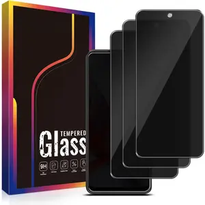[3-Pack Privacy Screen Protector for Motorola Moto G 5G 2025 Tempered Glass, Bubble Free, Easy to Install, 9H Hardness
