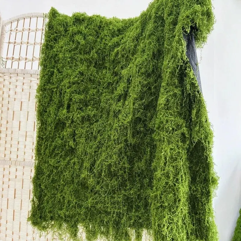 39.37 × 39.37 inches artificial moss mat, artificial faux greenery, artificial indoor decor for wall and table, artificial plants, sustainable nylon material, Christmas festival decoration, micro landscape making