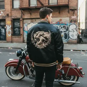 Paul Dobleman - Year Of The Horse Satin Bomber Jacket