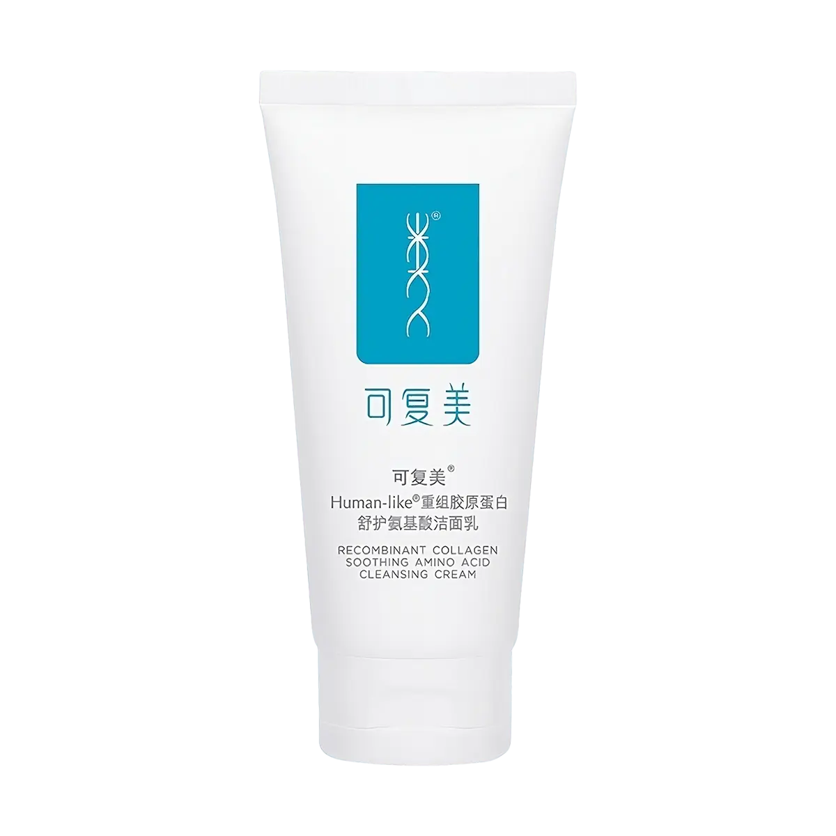 KOMFYMED Gentle Facial Cleanser with Hydrating Collagen & Amino Acids for Sensitive Skin 4.23 oz Soothing Amino Acid Cleansing Cream Face Wash