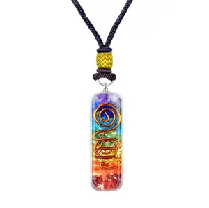 7 Chakra Reiki Stone for Meditation and Healing-Spiritual-Reiki-Pendant-Balance-Witchcraft-Chakra