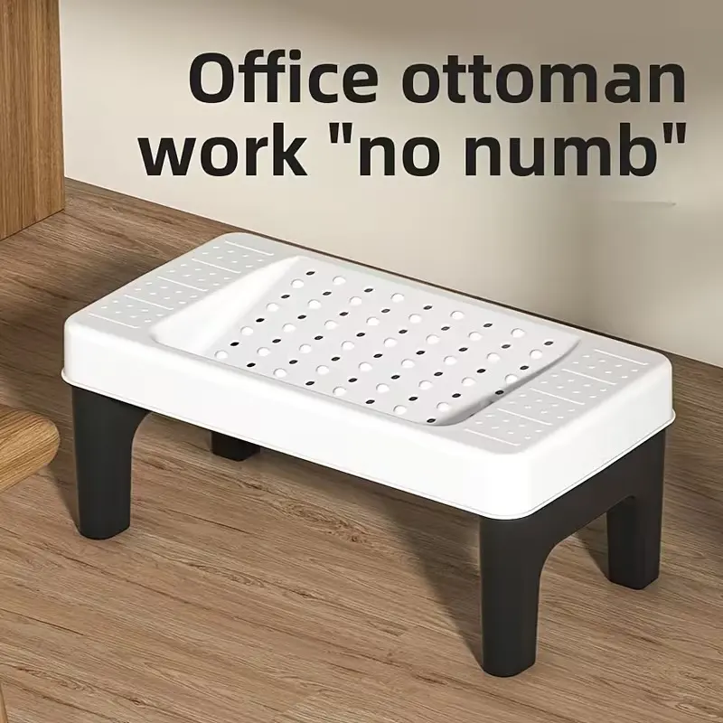 Adjustable Footrest (//blue/), No Assembly Required, Desk Underneath Footstool, Office Chair Foot Rest, Travel Foot Pad, Foot Rest Stools