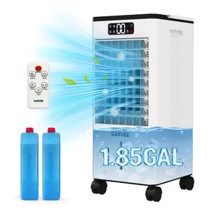 1.85 GAL Swamp Cooler with Touch & Remote Control, 3 Modes & 3 Speeds, 3-in-1 Evaporative Air Cooler with 90°+90° Oscillation, 12H Timer, Portable Air Conditioners for Indoor Outdoor Use