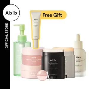 ABIB Official Skin Barrier Recovery & Firming Full Routine Skincare Kit - Sunstick (No Whitecast), PDRN, Jericho Serum, Heartleaf Cleansing Oil, Lightweight Formula