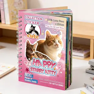 30 Sheets Cat Sticker Book with Meme Stickers, 800+ Die Cut Stickers for Scrapbook, Journal, Planner, Phone Case, Cute Sticker Book Gifts with Premium Art Paper and Cute Design (Cat & Dog) – Perfect Easter Gift