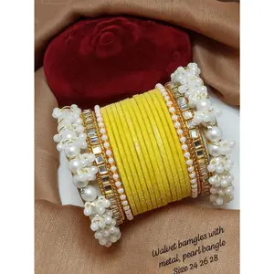 Beautiful Velvet Bangles Set.