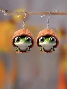 Cute Frog Design Earrings, Fashionable Acrylic Earrings for Women & Girls, Trendy All-match & Exquisite Jewelry for Birthday Gift, Fashionable Jewelry Accessories
