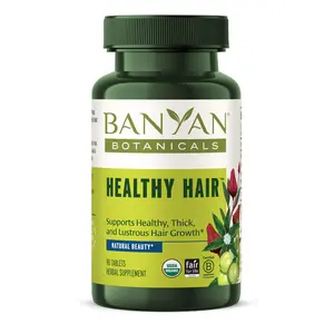 Healthy Hair Tablets - Supports Hair Health & Imbalances for Premature Graying, Balding, & Hair Loss - Organic Hair Supplement with Amla & Bhringaraj