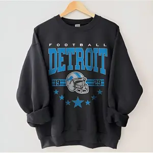 Retro Detroit Football Sweatshirt, Vintage Detroit Football Crewneck, Lion Football Shirt, Detroit Football Hoodie Fan Gifts, Unisex, T-Shirt, Sweatshirt, Hoodie, mens football shirt, vintage sweatshirt, gift for dad, game day shirt, game day sweatshirt