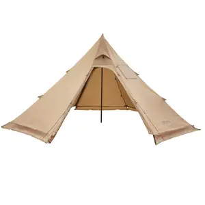 VEVOR Hot Tent for 4 Persons,  Portable Winter Tipi Tent with Stove Jack, Waterproof Canvas Camping Tents,  Lightweight 4 Season Shelter Tents for Hiking Fishing Backpacking, M Size