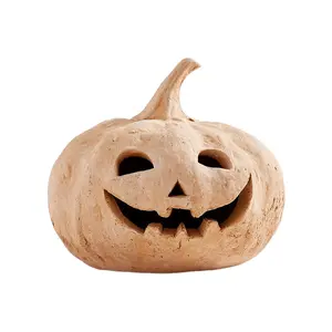 Halloween Pumpkin Lantern Decoration, Large Hollow Carved Pumpkin for Outdoor Scene Setup, Mall Window Display Ornament