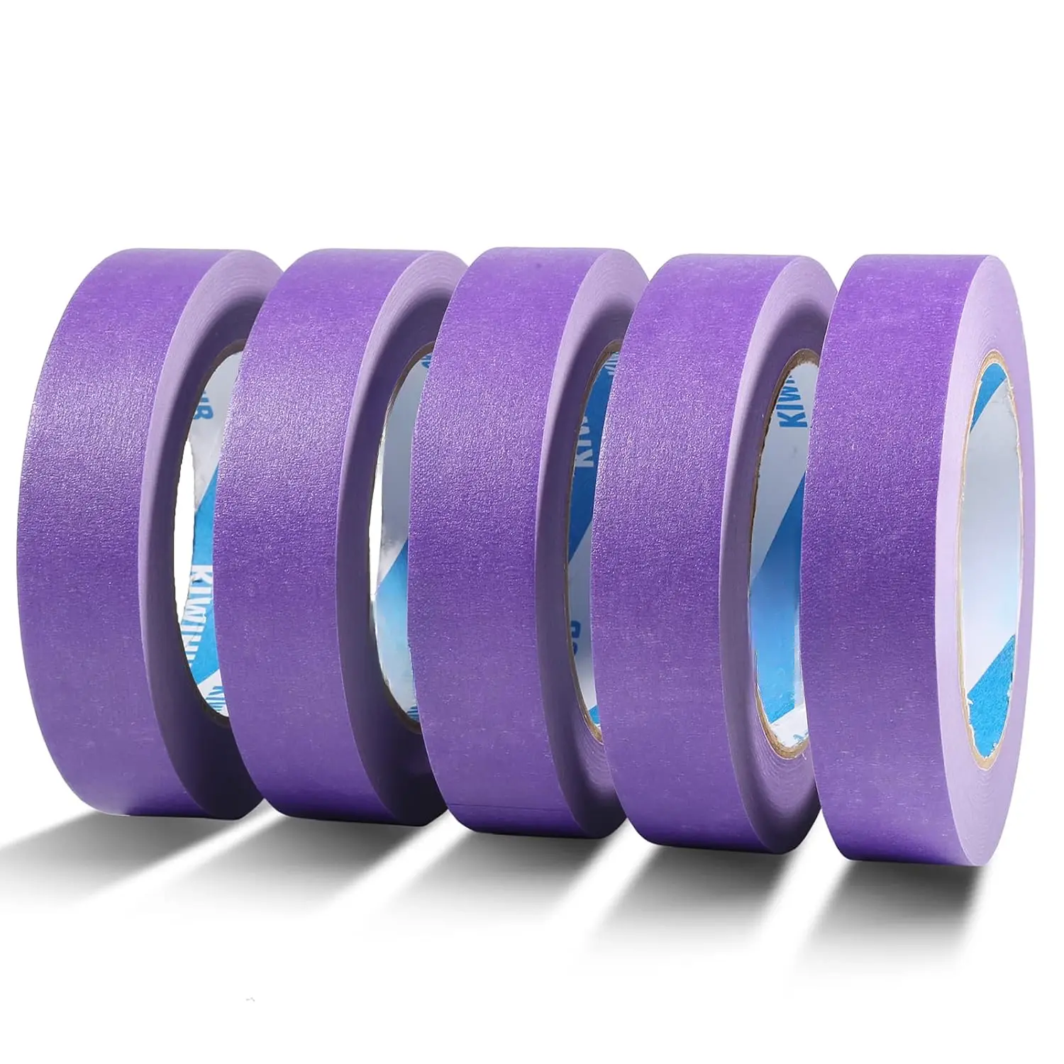 Purple Painters Tape,1" x 60 Yards x 5 Rolls (300 Yards Total) - 14 Day Easy Removal Decorative Masking Tape for Painting,Labeling,DIY Crafting,Decoration and School Projects