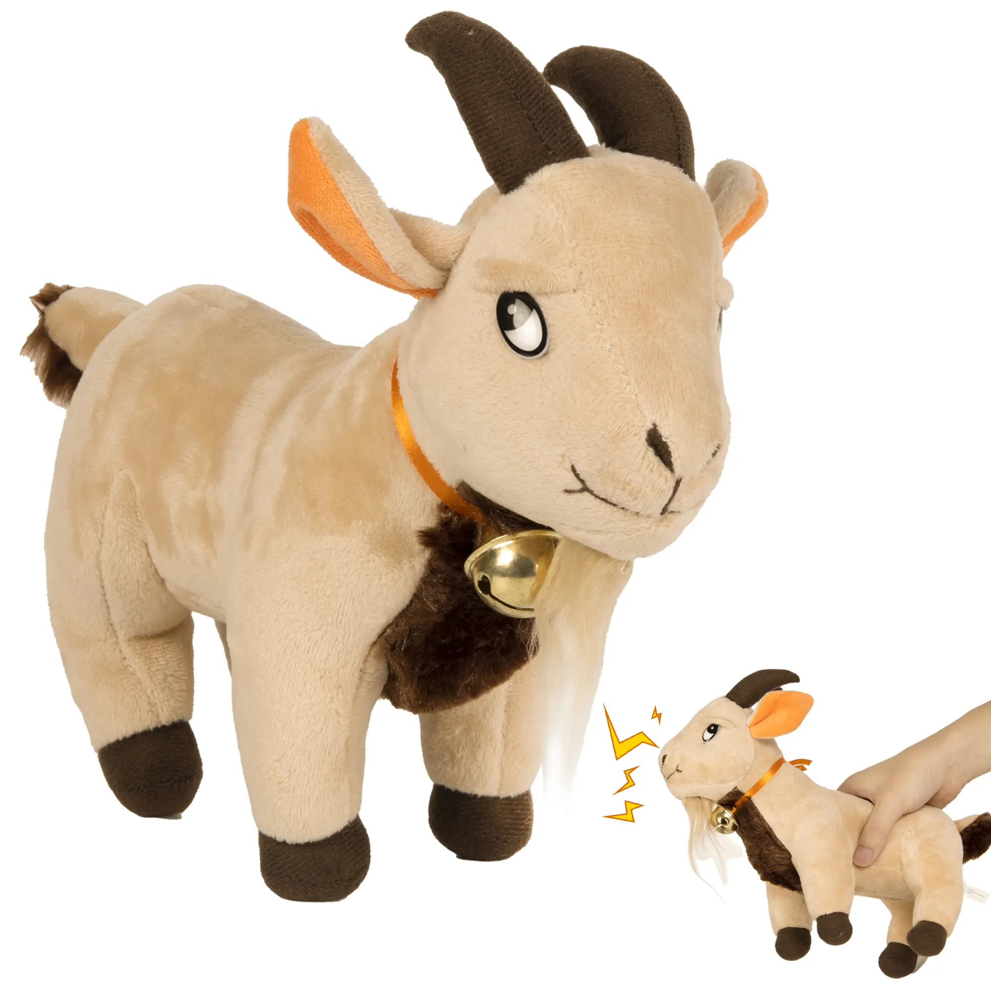 Screaming Goat Toy – 11” Plush Desk Toy Makes Hilarious Screaming Sound - Funny Gag Gift for Friends and Coworkers Screaming Goat Toy – 11” Plush Desk Toy Makes Hilarious Screaming Sound - Funny Gag Gift for Friends and Coworkers