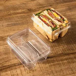 25/50 Sandwich Packaging Boxes with Lids, Food Grade Toast Bread Storage Containers, Reusable Snack Containers, Kitchen Leftover Organizer, Reusable Lunch Box