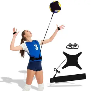 Volleyball Training Set - Adjustable Trainer & Handballs for Skill Drills - Nylon Material - All-Court Ready - Perfect for Individual & Team Use
