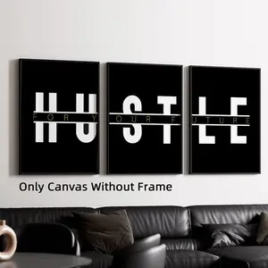 3Pcs/Set Optinal Frame Modern Motivational Quotes Canvas Posters, Letter Pattern Printed, Inspirational, Artistic Office Wall Art, Aesthetic Room Decor, Wall Painting For Gift, Wall Picture for Home And Dormitory Decoration