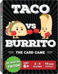 Taco Vs Burrito: The Fun & Strategic Card Game Designed by a 7-Year-Old - 5 Exciting Ways to Play! Perfect for Family Game Night with Kids, Teens & Adults! Taco vs Burrito