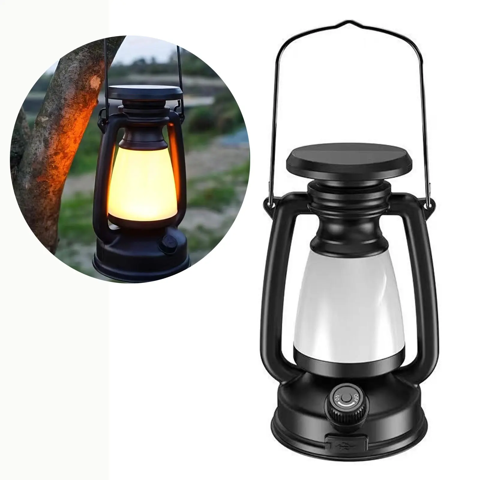 Vintage Kerosene-Style Portable LED Camping Lantern with Stepless Dimming for Outdoor Camping, Emergency Lighting | TikTok