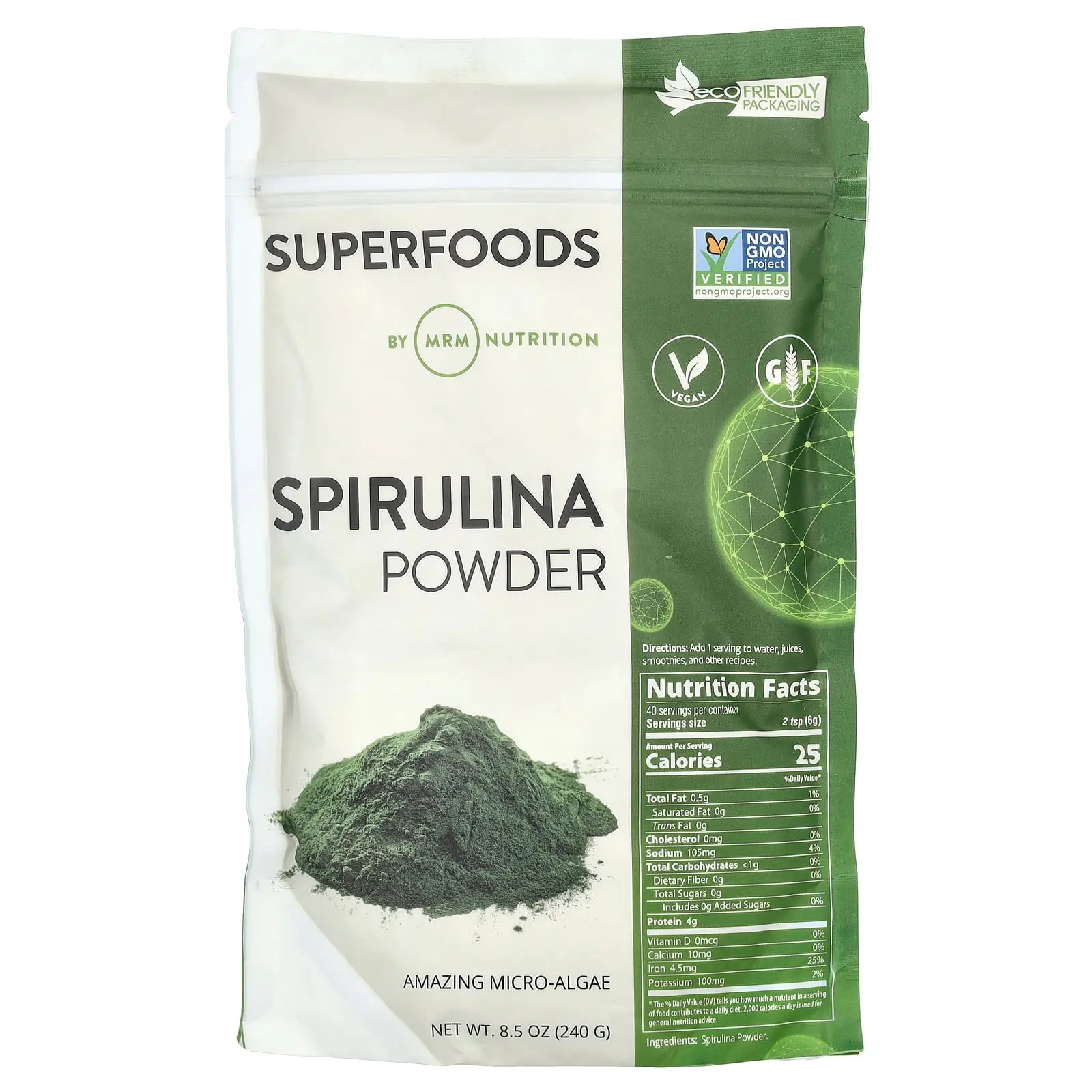 MRM Nutrition Spirulina Powder, 8.5 oz (240 g)