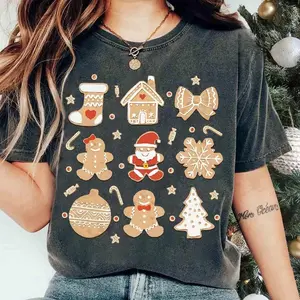 Comfort Colors Gingerbread Christmas T-shirt, Most Wonderful Time, Cute Gingerbread Tee, Gift for Christmas, Family Christmas Outfits
