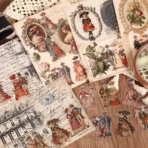 JAIIMAN 18sheets(70+stickers) Art Paper and PET Vintage Victoria Landscape Self-adhesive Scrapbook Sticker Pack, Sticker Collage Pack, Aesthetic Stickers, Arts Crafts Decals, for Card Decoration, Scrapbooking Supplies, Planner Accessories