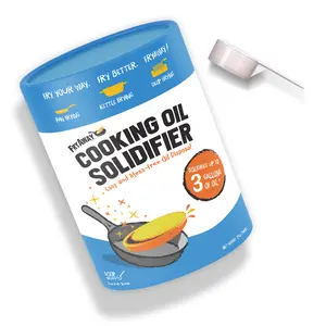 FryAway MultiFry Cooking Oil Solidifier Powder, 14oz (400g) Plant-Based Household Kitchen Cleaner, Used Frying Oil Disposal for Deep Fryers & Turkey Fryers, OU Kosher, Container-Friendly Drain Cleaner