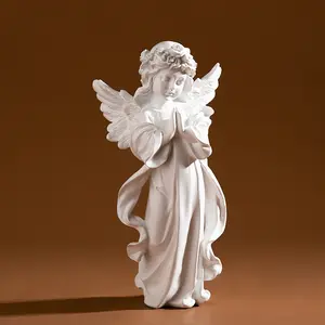 Guardian Angel Resin Garden Statue, Angel Figurine, Prayer Angel Sculpture, Indoor Outdoor Decor, Exterior Decorative Statues, Perfect Gift for Christmas and Valentine's Day
