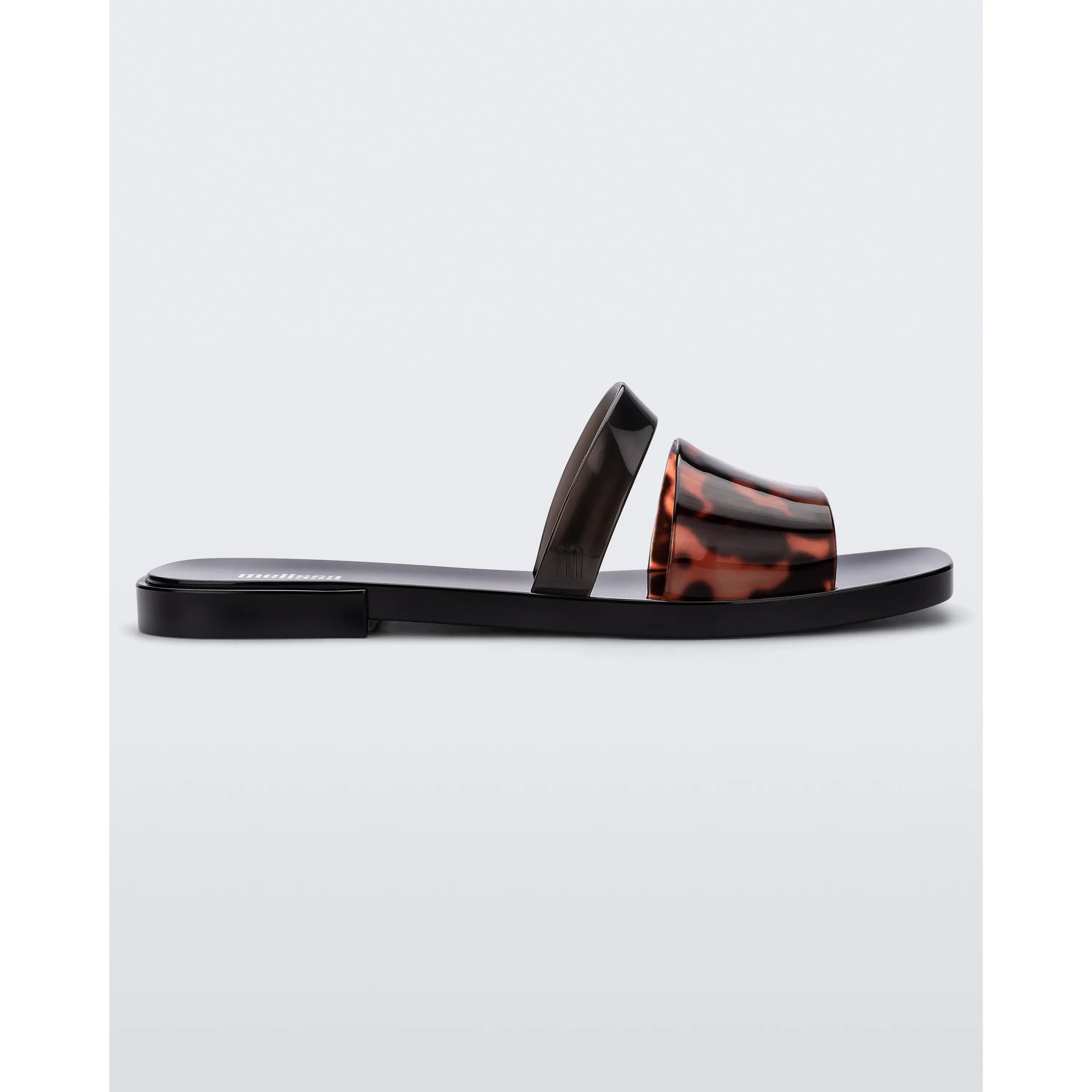 Melissa Women's Flat Slide Sandals, 2-Tone Square-Toed Ivy Style