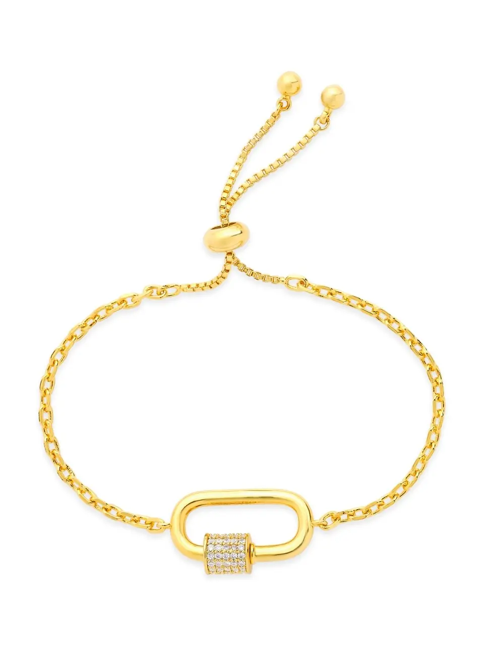CZ Carabiner Bolo Bracelet CZ Carabiner Bolo Bracelet