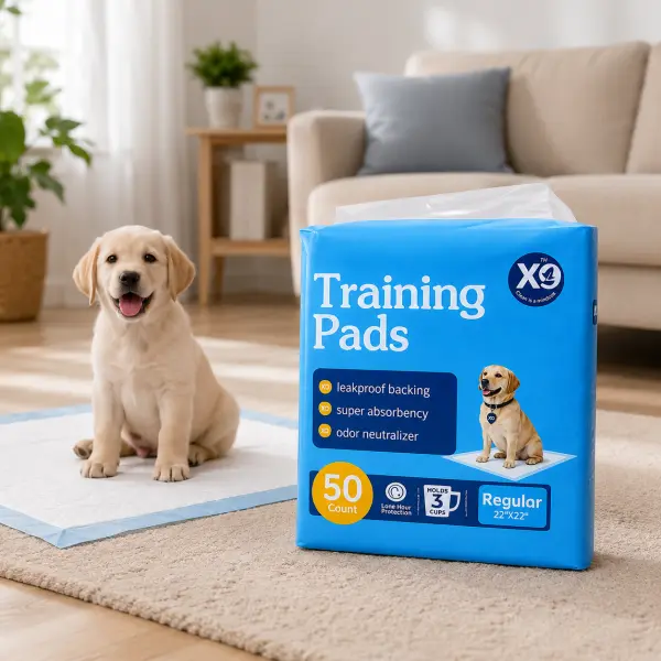 X9 Puppy Training Pads - 22" x 22", 50 Count, Super Absorbent & Leak-Proof Disposable Dog Pee Pads with Odor Neutralizer for Small to Medium Dogs
