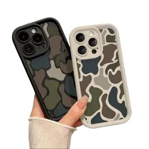 Camouflage Harmony Pattern Phone Case| Soft TPU Bumper Shockproof Rugged Protective Cover with Camera Lens Protection for iPhone 17 / 16 / 15 / 14 / 13 / 12 / 11 Cellphone Casing Protector phone case