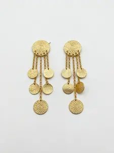 Women's pendant earrings, long and exaggerated bohemian-style chandelier disc earrings, Dangle Earrings, Dangling Earrings, Trendy Jewelry, suitable for parties, weddings and other occasions, fashionable jewelry gifts.