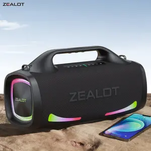 Zealot S79 100w Wireless Rechargeable Speaker, waterproof Bluetooth speaker, Dsp Technology, RGB Lights, Rgb Multifunction Speaker, Portable Outdoor Subwoofer, 24000mah Battery, 48h Playtime, fast-charging power bank, for Home, Outdoor, Camping, Gift