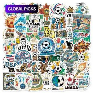 50 Graffiti Football World Cup Stickers - Suitable for Scrapbooks, Journals, Laptops, Water Bottles, Cars, and Other Faith-based Designs; A Gift with A Positive Message. Car Decorative Sticker Decals