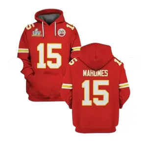 Mahomes #15 Red Pullover Hoodie, Luxury Designer Inspire, Y2K Concept Fashion, Style Hoodie, Fashion Hoodie, Gift for Fan, Graphic Loose Fit For KC Chiefs Fan Streetwear Casual Warm Apparel