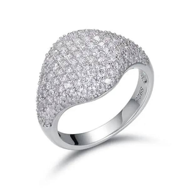 【#R63】UCCIYO Authentic 925 Sterling Silver Sparkling  Rings for Women Men Engagement Jewelry Anniversary Iced Out Unisex summerwins【#R63】