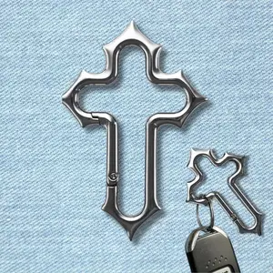 Men'S Heavy-Duty Keychain with Spring Hook - Secure Locking Mechanism, Durable Metal Construction for Camping, Hiking, Everyday Carry