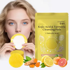 Kojic Turmeric Cleansing Pads Dark Spot Corrector Gentle Exfoliating Cleanser Salicylic Acid for Glowing Face Body Skin 60ct, summerwins|restock|dealsforyoudays Flawless Radiant