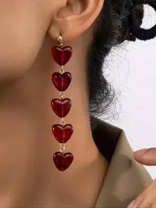 Heart Design Dangle Earrings , Fashionable Jewelry for Women, Daily Clothing Decor, Trendy All-match & Exquisite Jewelry for Birthday/Valentine's Day Gift