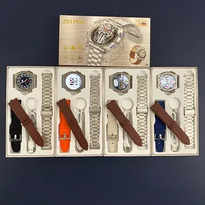 2024 Smart Watch Wireless Charger NFC Bluetooth Call Compass  Outdoor Sport Smartwatch Heart Rate Tracking Extra Straps