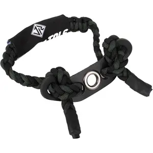 Archery Bow Wrist Sling Adjustable Tight Paracord Strap with Leather Yoke for Stabilize Compound Bow Hunting Accessories