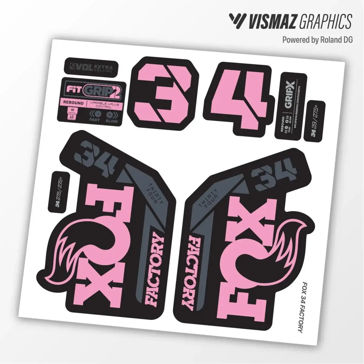 1SET FOX 34 Off-Road Themed Car Sticker for Motorcycle Body, Mountain Bike Decoration, Vehicle Exterior Decoration, Create Extreme Sport Trendy-Styled Vehicle, A Must for Off-Road Enthusiasts, Motorcycle stickers, Decal, Sticker Decals