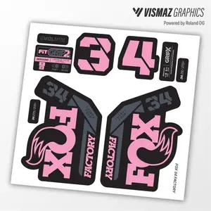 1SET FOX 34 Off-Road Themed Car Sticker for Motorcycle Body, Mountain Bike Decoration, Create Extreme Sport Trendy-Styled Vehicle, A Must for Off-Road Enthusiasts, Help Your Vehicle Show Unique Sporty Taste, Decal for cars, Motorcycle stickers, Car Decals