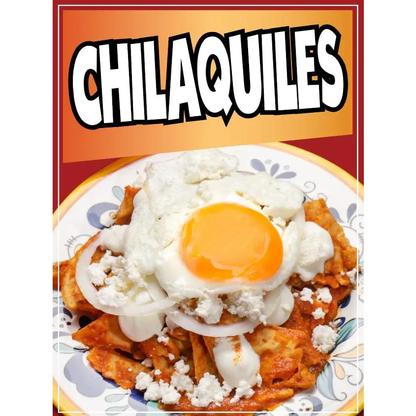 Chilaquiles Sticker Window Decal Truck Concession Vinyl Restaurant Wall poster Sticker Mexican Food Decal